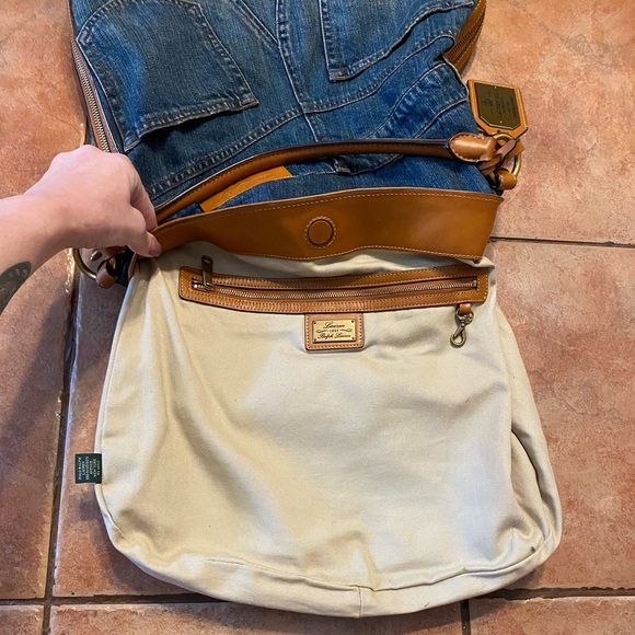 Ralph Lauren Denim Leather Hobo Handbag EXTREMELY RARE❣️ - Picture 12 of 16